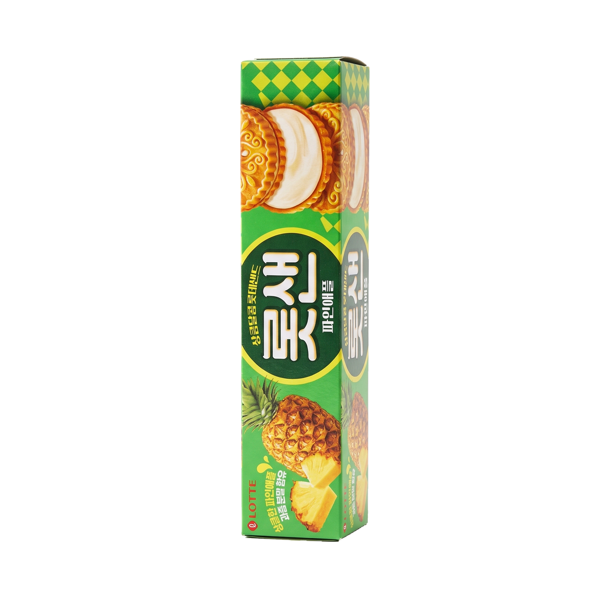 Lotte Sand Pineapple Cream Sandwich Biscuits