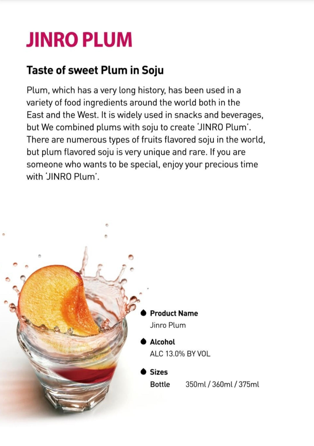 Jinro Fruit Flavored Soju